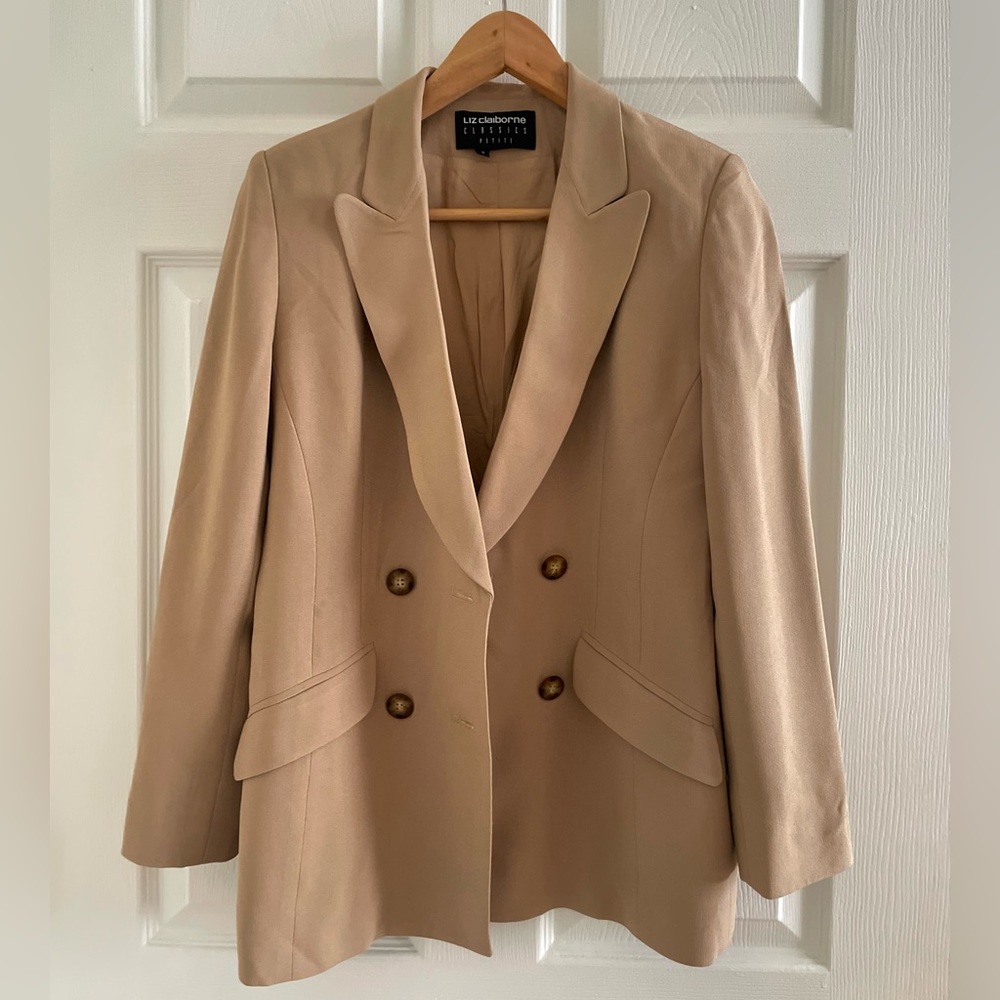 Slim Petite blazer camel color blazer